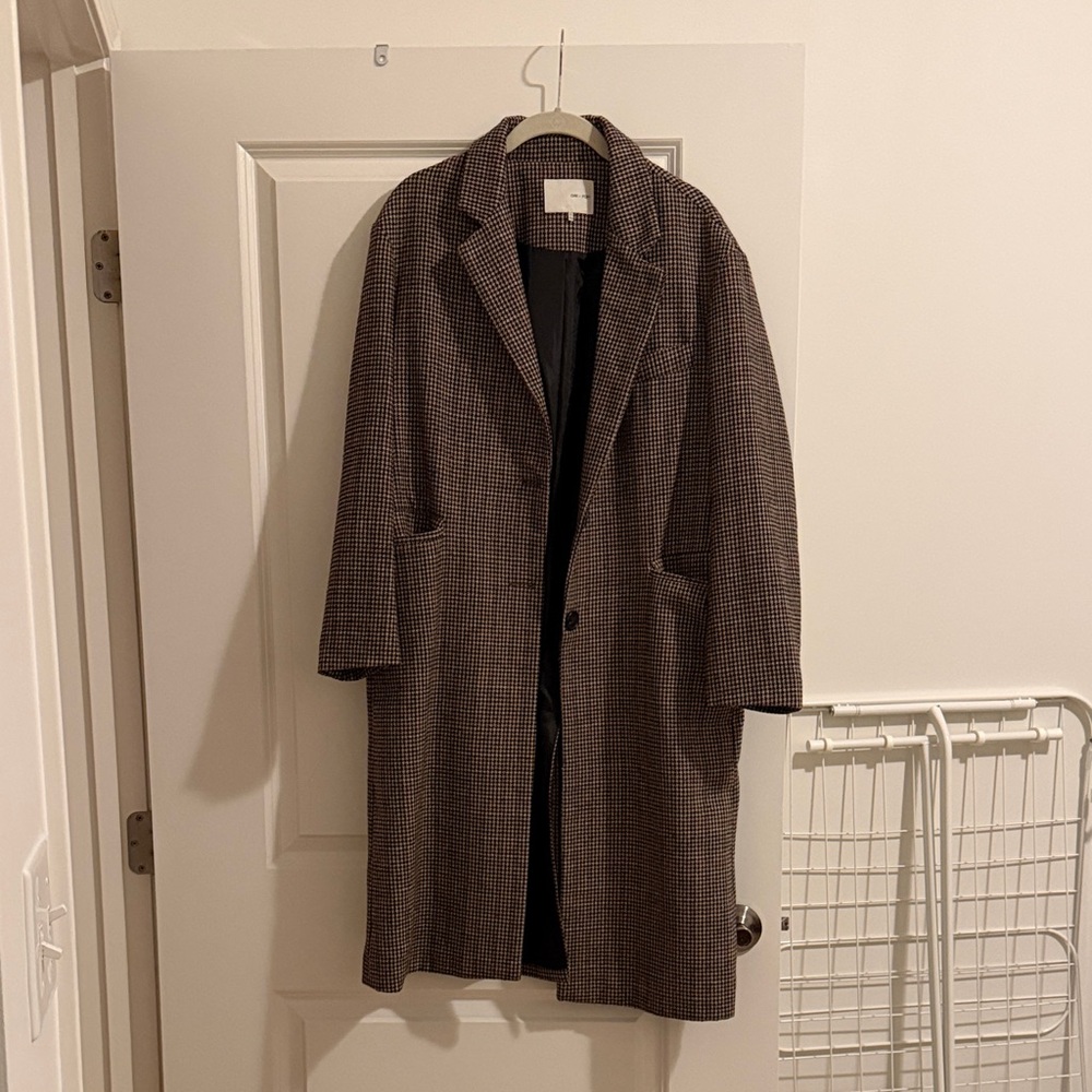 OAK + FORT Houndstooth Coat - Picture 1 of 2
